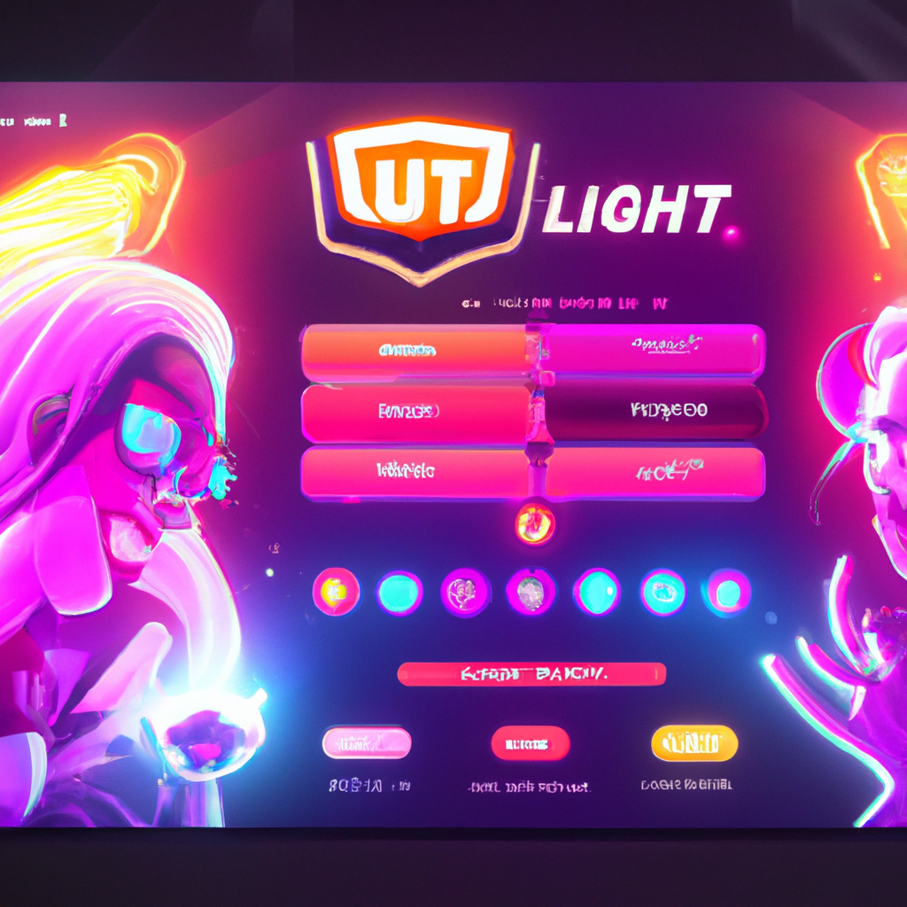 Pulse lobby with neon avatars and a tournament ticker